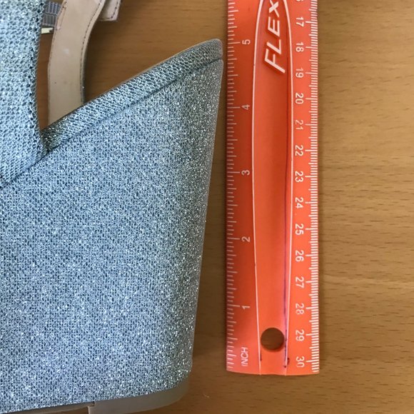 Touch of Nina Silver Sparkle Wedges - Picture 3 of 8